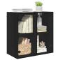 Preview: Wandschrank Wandmontiert Schwarz Eichen-Optik 68 x 37 x 68,5 cm