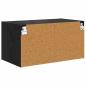 Preview: Wandschrank Schwarz Eichen-Optik 68 x 37 x 35 cm Holzwerkstoff