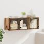 Preview: ARDEBO.de - Wandschrank Wandmontiert Altholz 102 x 37 x 35 cm Holzwerkstoff