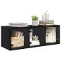 Preview: Wandschrank Schwarz Eichen-Optik 102 x 37 x 35 cm Holzwerkstoff