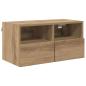 Preview: TV-Wandregal Artisan-Eiche 60 x 30 x 30 cm Holzwerkstoff
