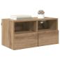 Preview: TV-Wandregal Artisan-Eiche 60 x 30 x 30 cm Holzwerkstoff