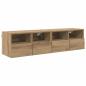 Preview: TV-Wandregale 2 pcs Artisan-Eiche 60 x 30 x 30 cm Holzwerkstoff