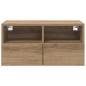 Preview: TV-Wandregale 2 pcs Artisan-Eiche 60 x 30 x 30 cm Holzwerkstoff