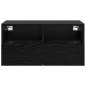 Preview: TV-Wandregal Schwarz Eichen-Optik 60 x 30 x 30 cm Holzwerkstoff