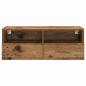 Preview: TV-Wandregal Wandmontiert Altholz 80 x 30 x 30 cm Holzwerkstoff