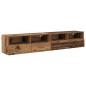 Preview: TV-Wandregale 2 pcs Altholz 80 x 30 x 30 cm Holzwerkstoff