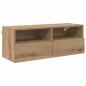 Preview: TV-Wandregal Artisan-Eiche 80 x 30 x 30 cm Holzwerkstoff