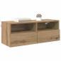 Preview: TV-Wandregal Artisan-Eiche 80 x 30 x 30 cm Holzwerkstoff