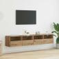 Preview: ARDEBO.de - TV-Wandregale 2 pcs Artisan-Eiche 80 x 30 x 30 cm Holzwerkstoff