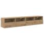 Preview: TV-Wandregale 2 pcs Artisan-Eiche 80 x 30 x 30 cm Holzwerkstoff