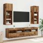 Preview: TV-Wandregale 2 pcs Altholz 40 x 30 x 40 cm Holzwerkstoff