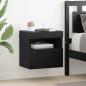 Preview: ARDEBO.de - TV-Wandregale 2 pcs Schwarz Eichen-Optik 40 x 30 x 40 cm