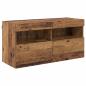 Preview: TV-Wandregal Wandmontiert Altholz 80 x 30 x 40 cm Holzwerkstoff