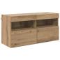 Preview: TV-Wandregal Artisan-Eiche 80 x 30 x 40 cm Holzwerkstoff