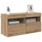 Preview: TV-Wandregal Artisan-Eiche 80 x 30 x 40 cm Holzwerkstoff