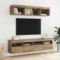 Preview: TV-Wandregal Artisan-Eiche 80 x 30 x 40 cm Holzwerkstoff