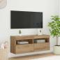 Preview: ARDEBO.de - TV-Wandregal Artisan-Eiche 100 x 30 x 40 cm Holzwerkstoff