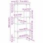 Preview: Bücherregal Artisan-Eiche 76 x 33 x 188,5 cm Holzwerkstoff