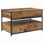 Preview: Couchtisch mit Schubladen Altholz 85 x 50 x 50 cm Holzwerkstoff