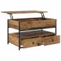 Preview: Couchtisch mit Schubladen Altholz 85 x 50 x 50 cm Holzwerkstoff