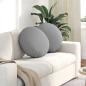 Preview: ARDEBO.de - Sitzkissen 2 pcs Wolkengrau Ø50 x 19 cm Stoff
