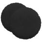 Preview: Sitzkissen 2 pcs Schwarz Ø60 x 21 cm Stoff