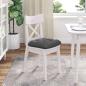 Preview: Sitzkissen 4 stk. Stoff Dunkelgrau 40 x 40 x 12 cm