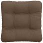 Preview: Sitzkissen 4 Stk. Stoff Braun 40 x 40 x 12 cm