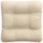 Preview: Sitzkissen 4 pcs Creme 40 x 40 x 12 cm Stoff