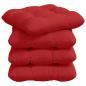 Preview: Sitzkissen 4 pcs Rot 40 x 40 x 12 cm Stoff