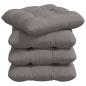 Preview: Sitzkissen 4 pcs Taupe 45 x 45 x 12 cm Stoff