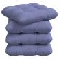 Preview: Sitzkissen 4 pcs Jeans blau 45 x 45 x 12 cm Stoff