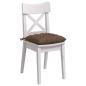 Preview: Sitzkissen 4 Stk. Stoff Braun 40 x 40 x 6 cm