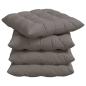 Preview: Sitzkissen 2 pcs Taupe 40 x 40 x 6 cm Stoff