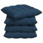 Preview: Sitzkissen 2 pcs Blau 40 x 40 x 6 cm Stoff