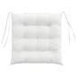 Preview: Sitzkissen 2 pcs Weiß 40 x 40 x 6 cm Stoff