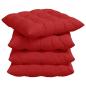 Preview: Sitzkissen 2 pcs Rot 40 x 40 x 6 cm Stoff