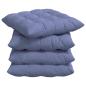 Preview: Sitzkissen 2 pcs Jeans blau 40 x 40 x 6 cm Stoff