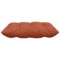 Preview: Sitzkissen 4 pcs Rot-Orange 40 x 40 x 6 cm Cordstoff
