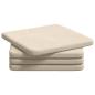 Preview: Sitzkissen 4 pcs Beige 40 x 40 x 3 cm Mikrofaserstoff