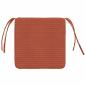 Preview: Sitzkissen 4 pcs Rot-Orange 40 x 40 x 3 cm Cordstoff