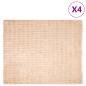 Preview: ARDEBO.de - Kunstfell Kaninchenfell Decke 4 pcs Beige 130 x 150 cm