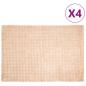 Preview: ARDEBO.de - Kunstfell Kaninchenfell Decke 4 pcs Beige 150 x 220 cm
