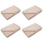 Preview: Kunstfell Kaninchenfell Decke 4 pcs Beige 240 x 270 cm