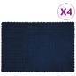 Preview: ARDEBO.de - Kunstfell Kaninchenfell Decke 4 pcs Marineblau 150 x 220 cm