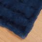 Preview: Kunstfell Kaninchenfell Decke 4 pcs Marineblau 240 x 270 cm