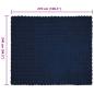 Preview: Kunstfell Kaninchenfell Decke 4 pcs Marineblau 240 x 270 cm