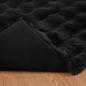 Preview: Kunstfell Kaninchenfell Decke 4 pcs Schwarz 220 x 240 cm