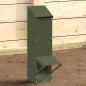 Preview: Hühnerfütterer Olive Grün 13 x 12 x 51 cm Kaltgewalzter Stahl